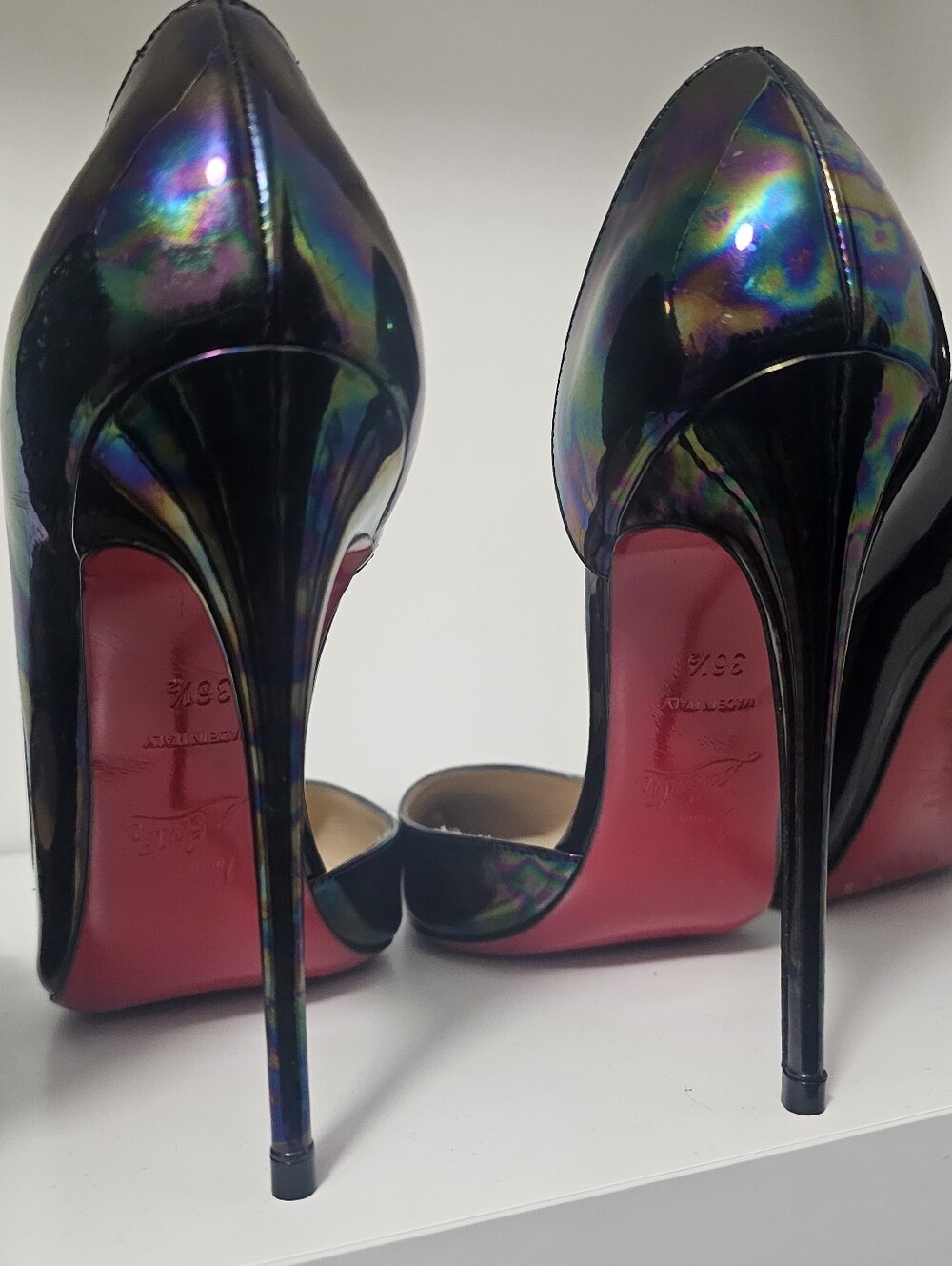 RARE Christian Louboutin Iriza 120mm Iridescent Stellar - Picture 9 of 16